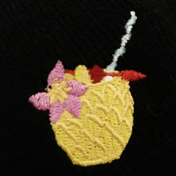 Vintage Embroidered Tropical Drink Cardigan - Picture 7 of 8